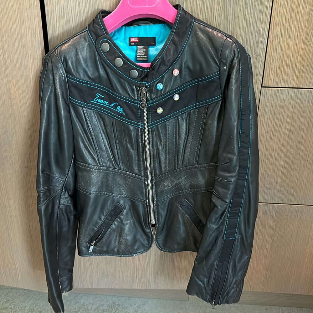 COPY - Diesel leather motorcycle jacket-Small